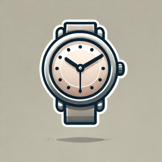 Watch with a round dial